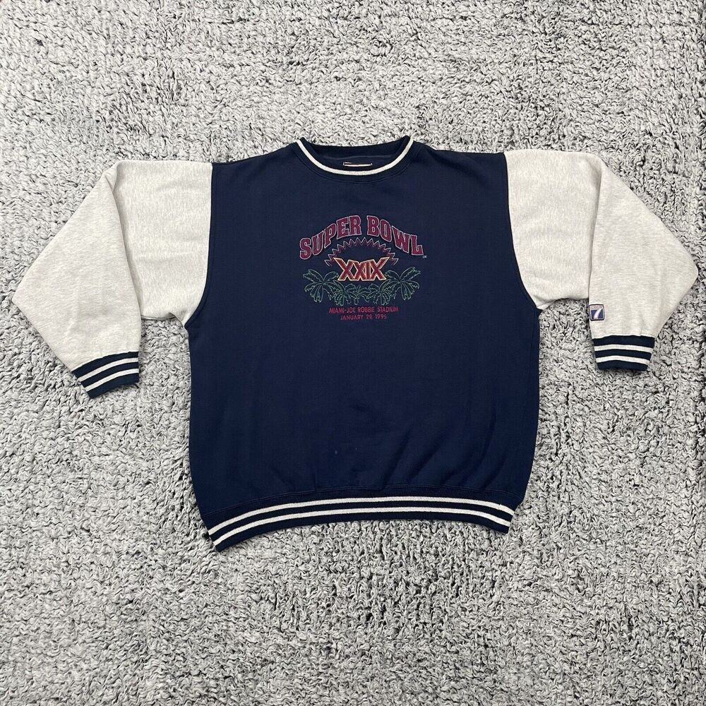 VTG 90s Super Bowl XXIX 95’ NFL Sweatshirt Sweater size Large L Rare Logo 7